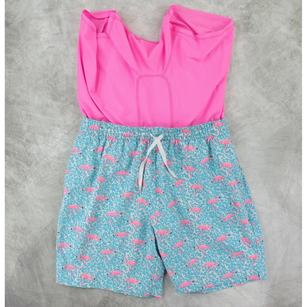 Chubbies The Domingos Are For Flamingos Swim Trunks Mens Large 7